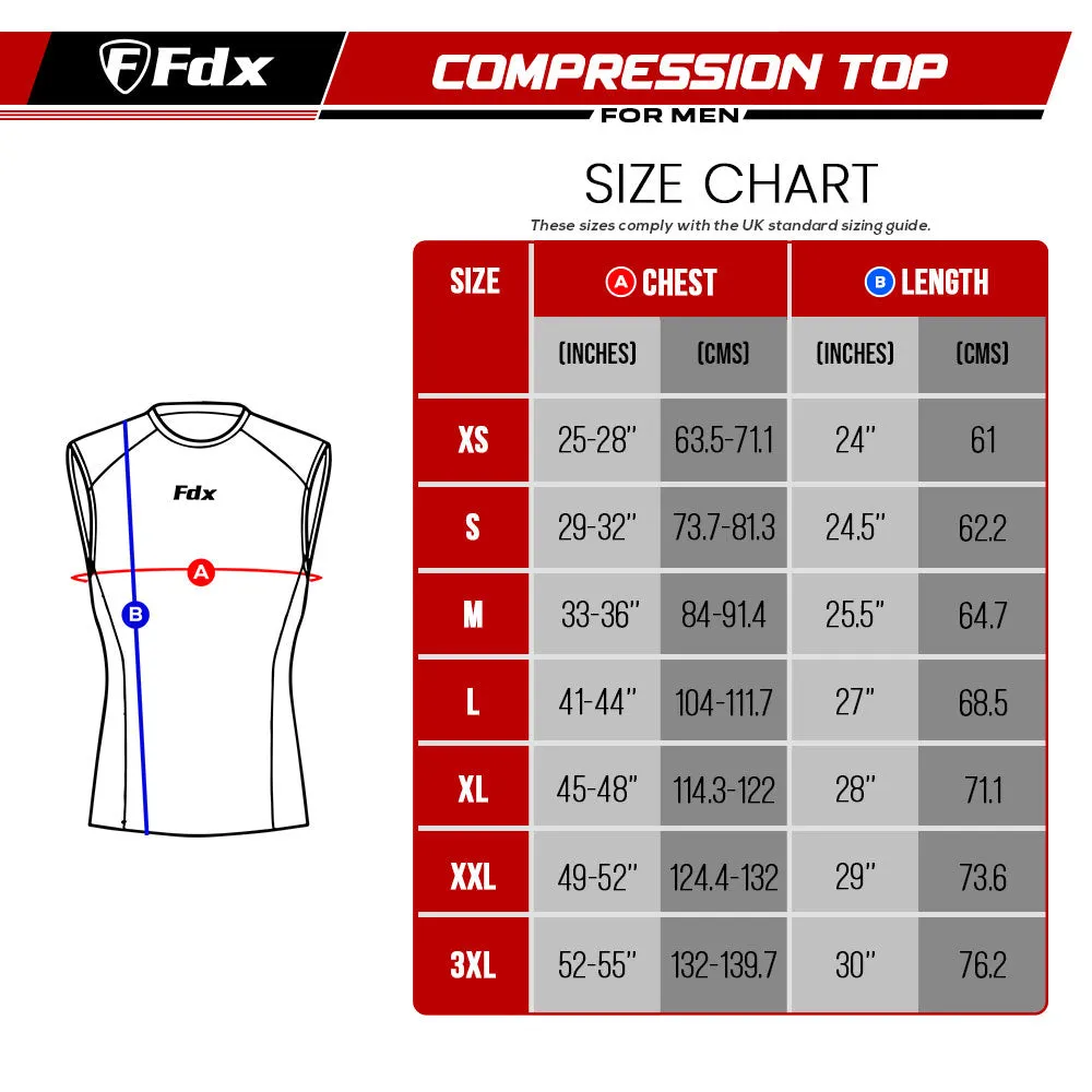 Fdx Luniron Red Men's & Boy's Sleeveless Summer Base Layer Shirt