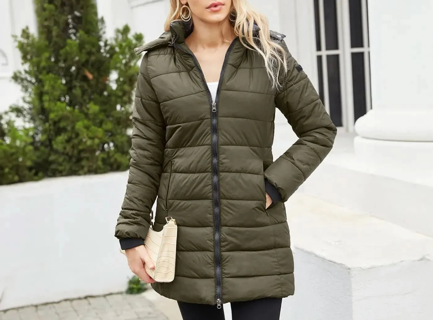 FitVille Women's Detachable Hood Parka