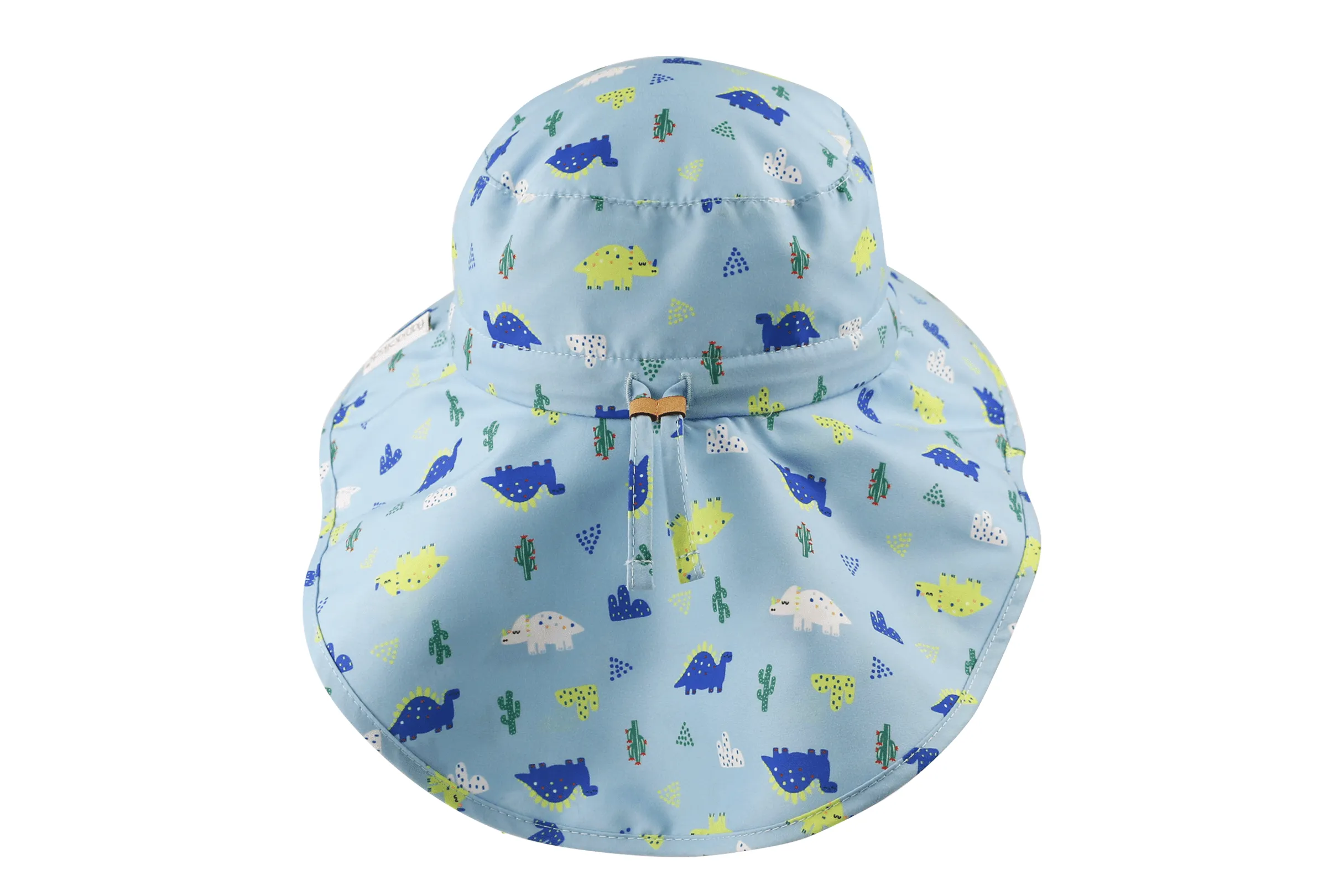 FlapJack Kids UPF50  Sun Hat with Neck Cape - Dinosaur