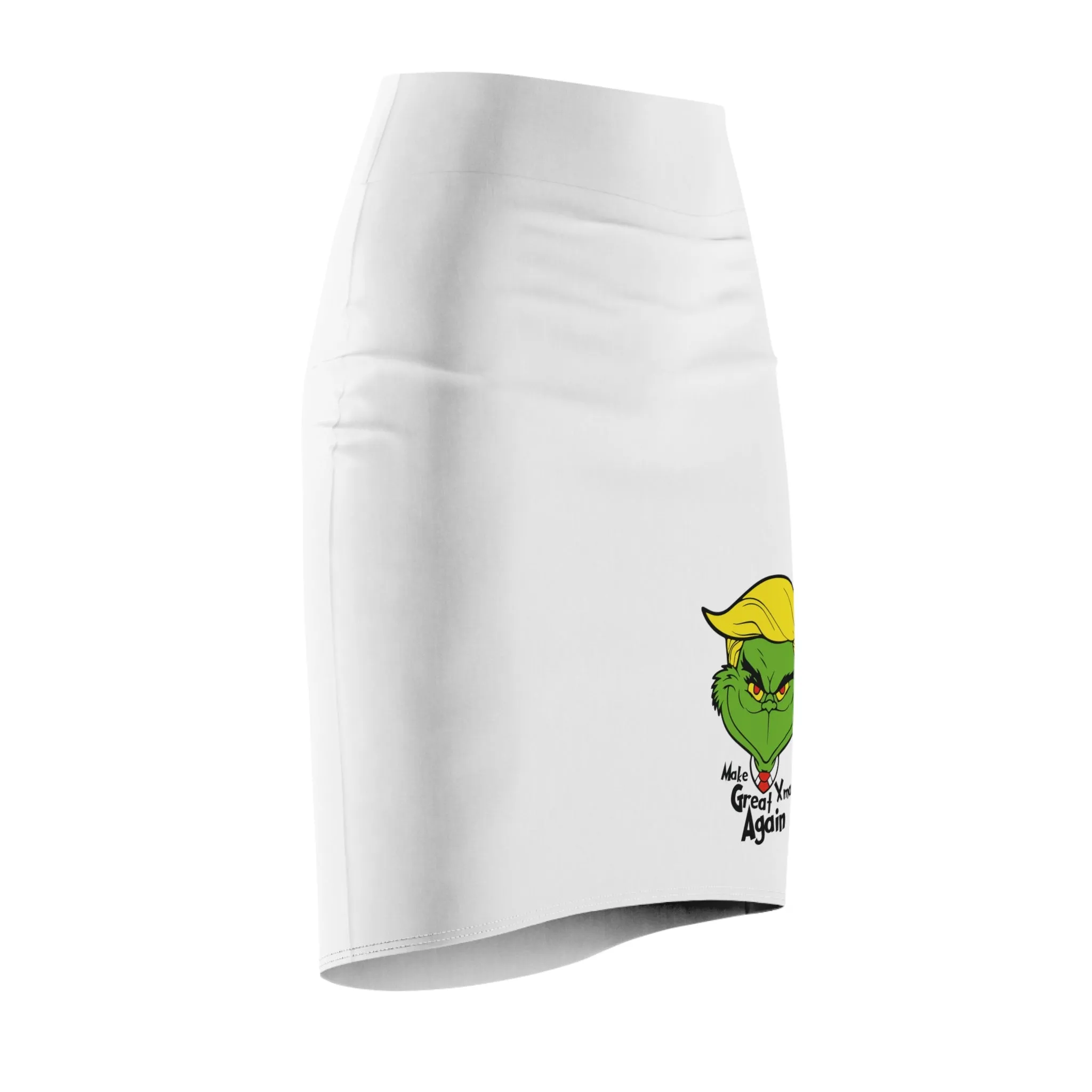 Funny Holiday Women's Pencil Skirt - "Make Grinchmas Great Again"