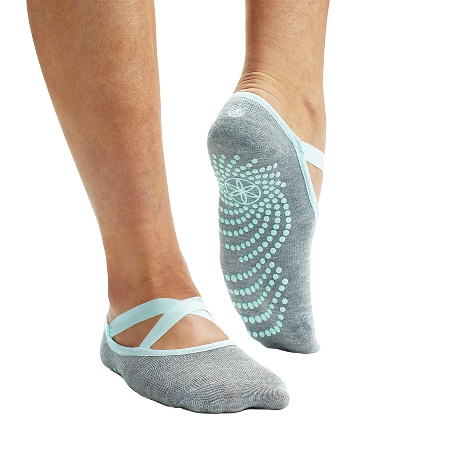 Gaiam Performance Pilates and Barre Grippy Sock Grey