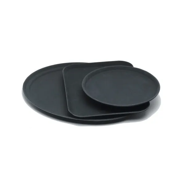 Gengrip 14'' X 18" Rect. Non-Slip Tray Black