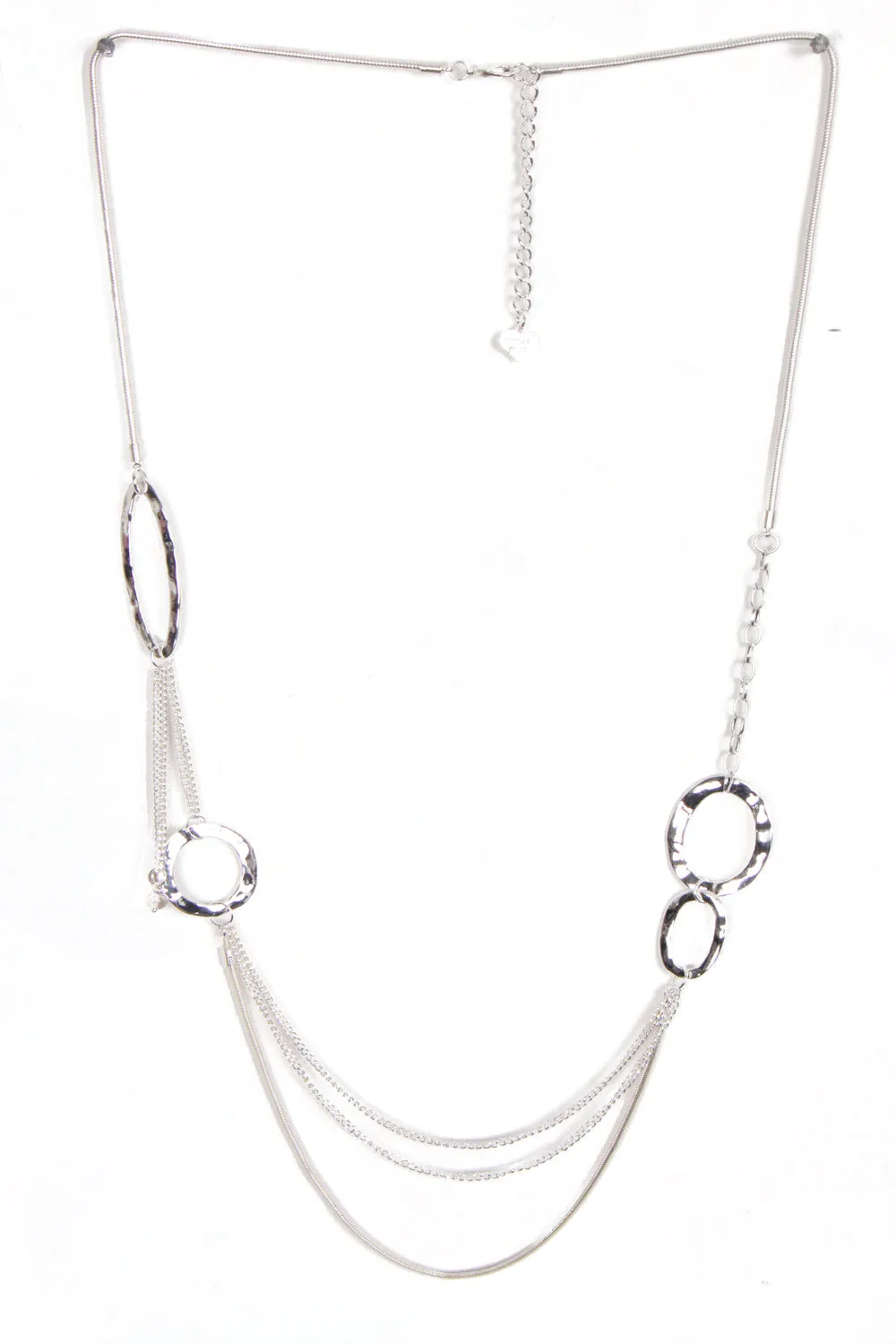 Geometric Link Layered Long Necklace