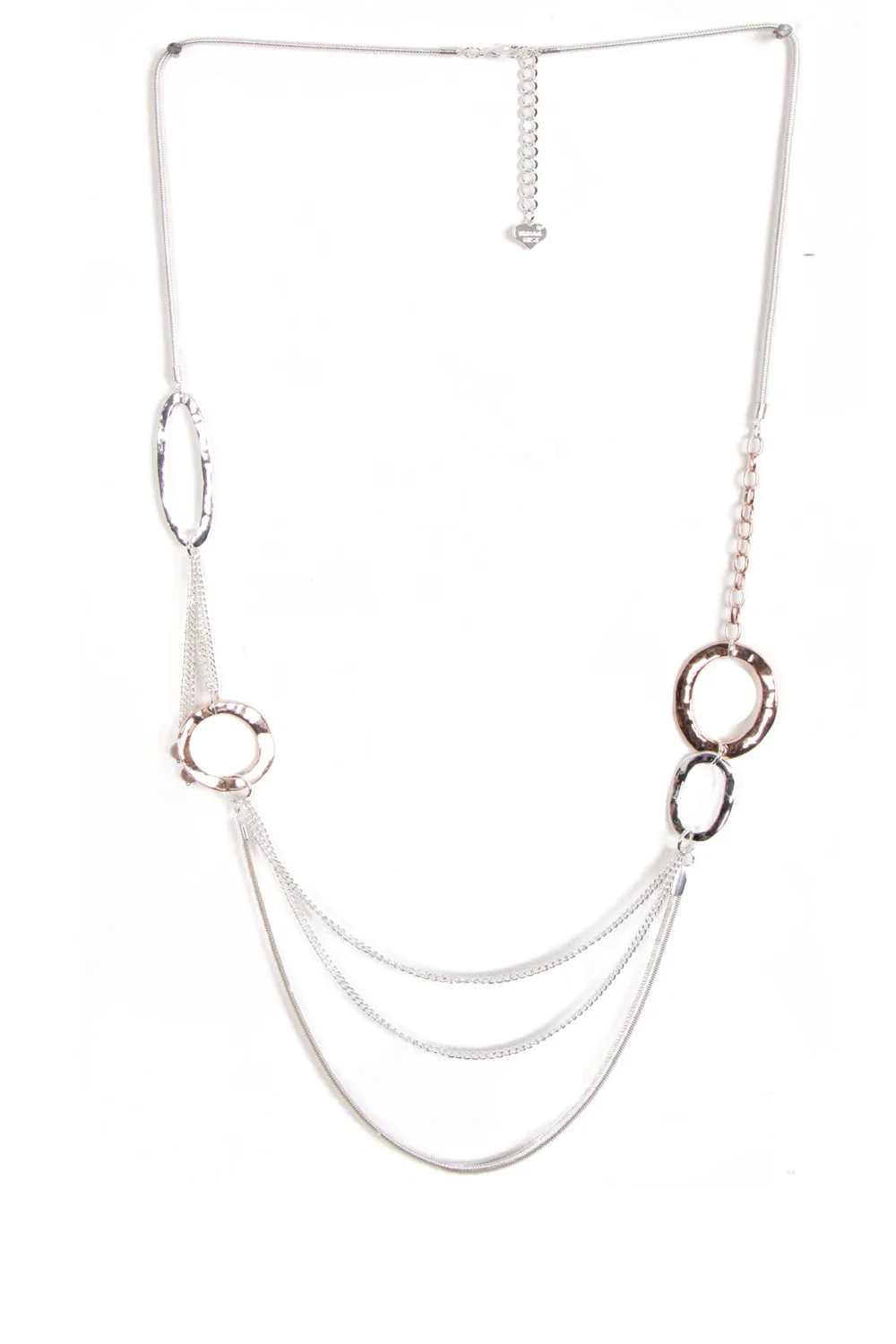 Geometric Link Layered Long Necklace