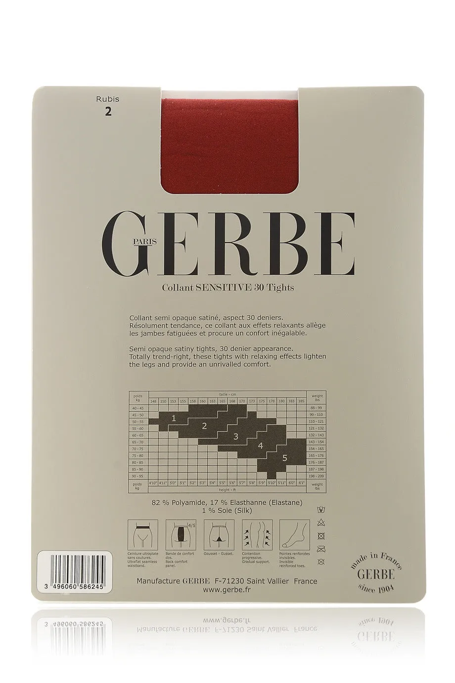 GERBE SENSITIVE 30 Rubis Tights