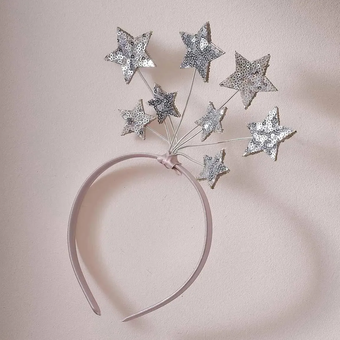 Ginger Ray Pink & Silver Sequin Star Headband