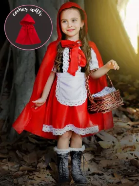 Girls Deluxe Little Red Riding Hood Inspired Halloween Costume