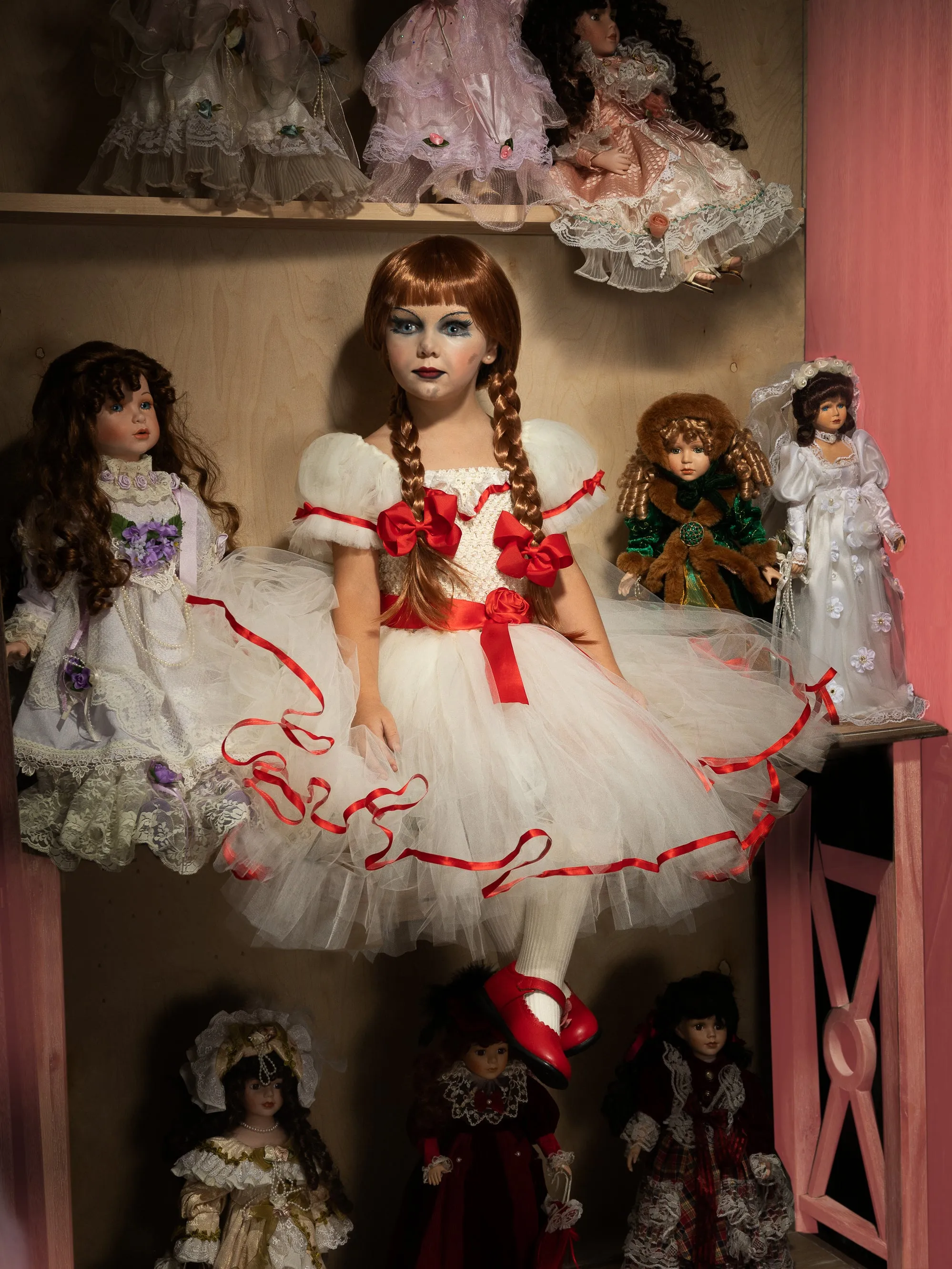 Girls Haunted Annabelle Doll Inspired Tutu Costume Dress