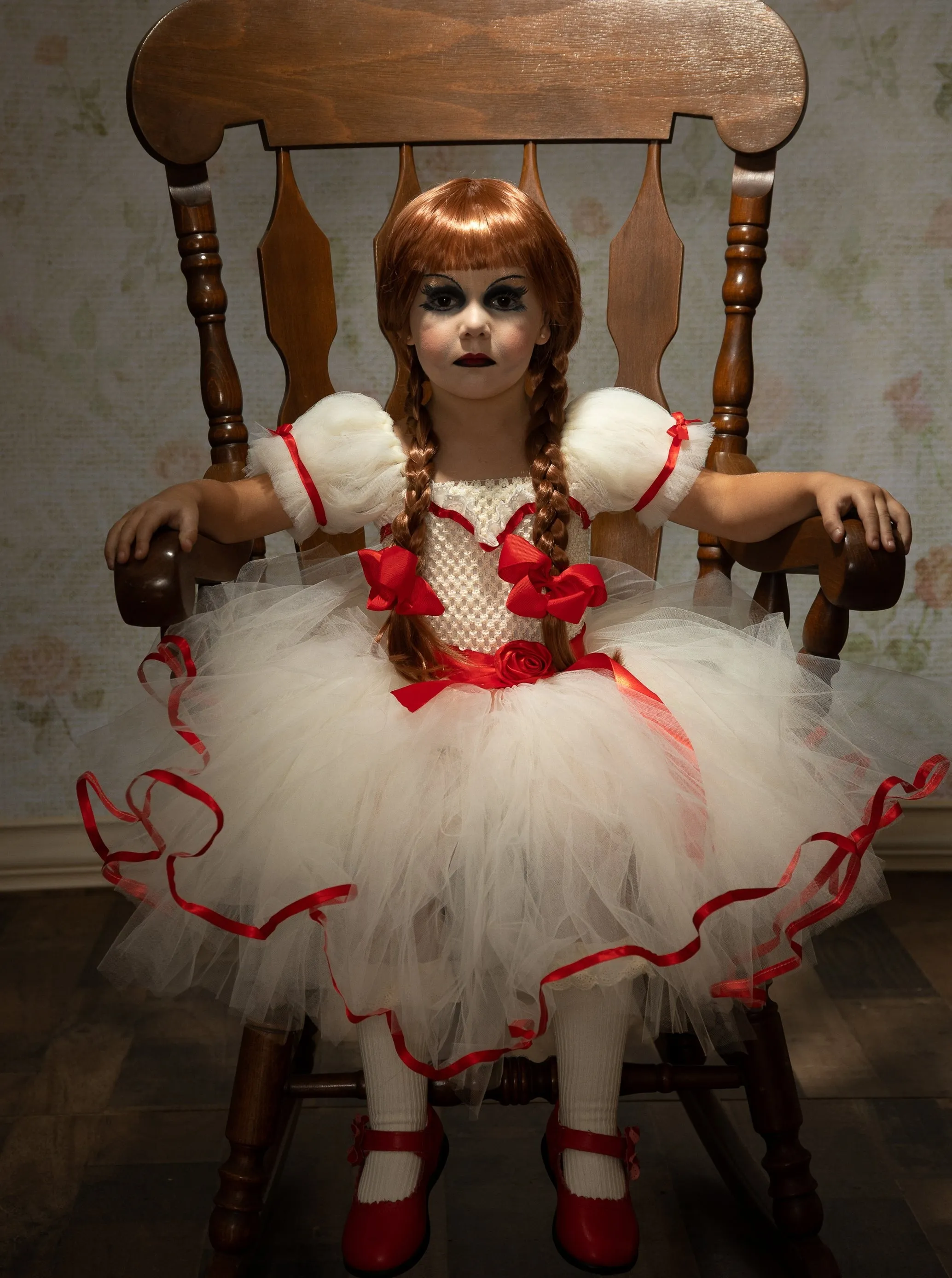 Girls Haunted Annabelle Doll Inspired Tutu Costume Dress