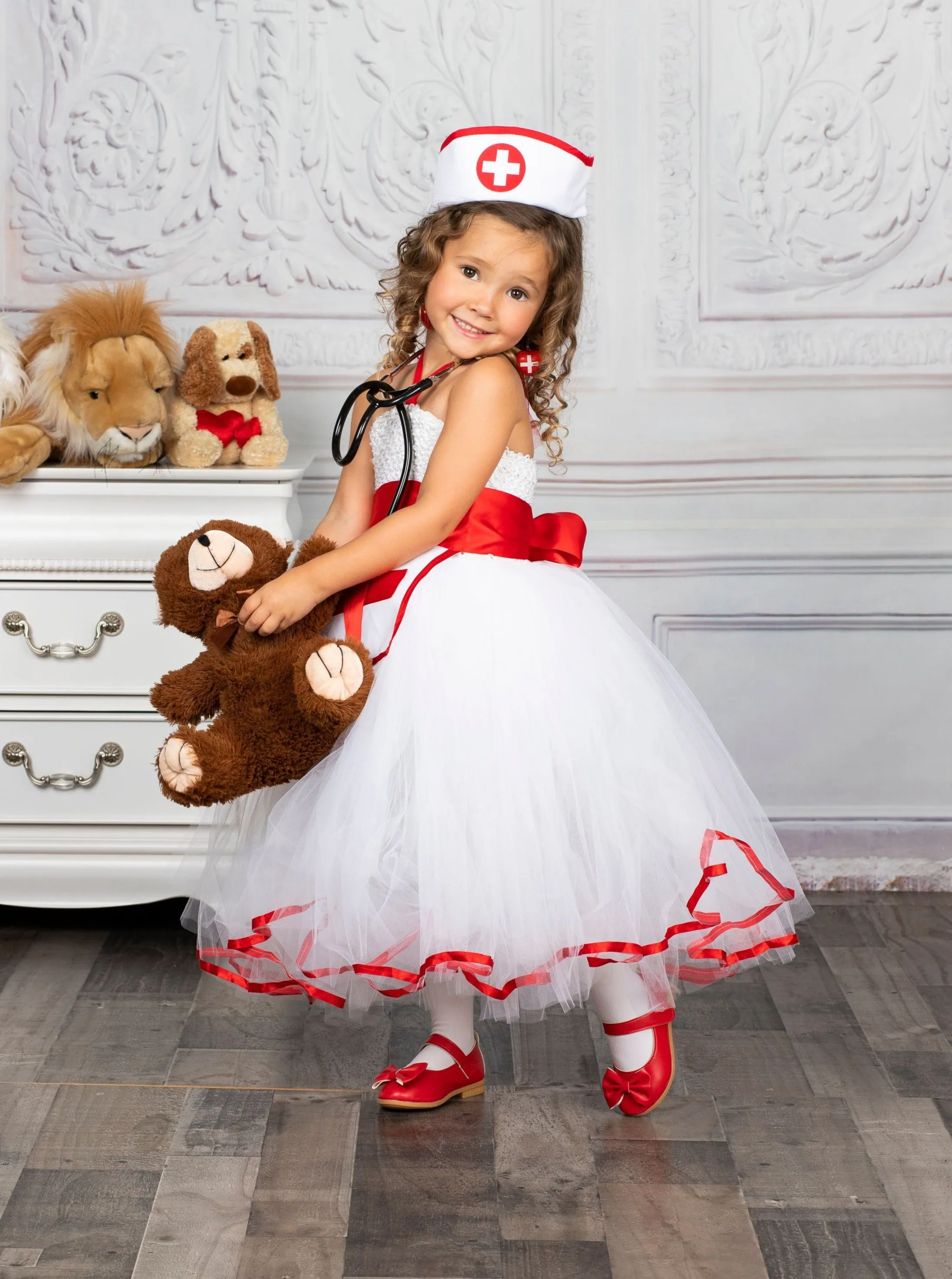 Girls Nurse Inspired Tutu Costume Dress