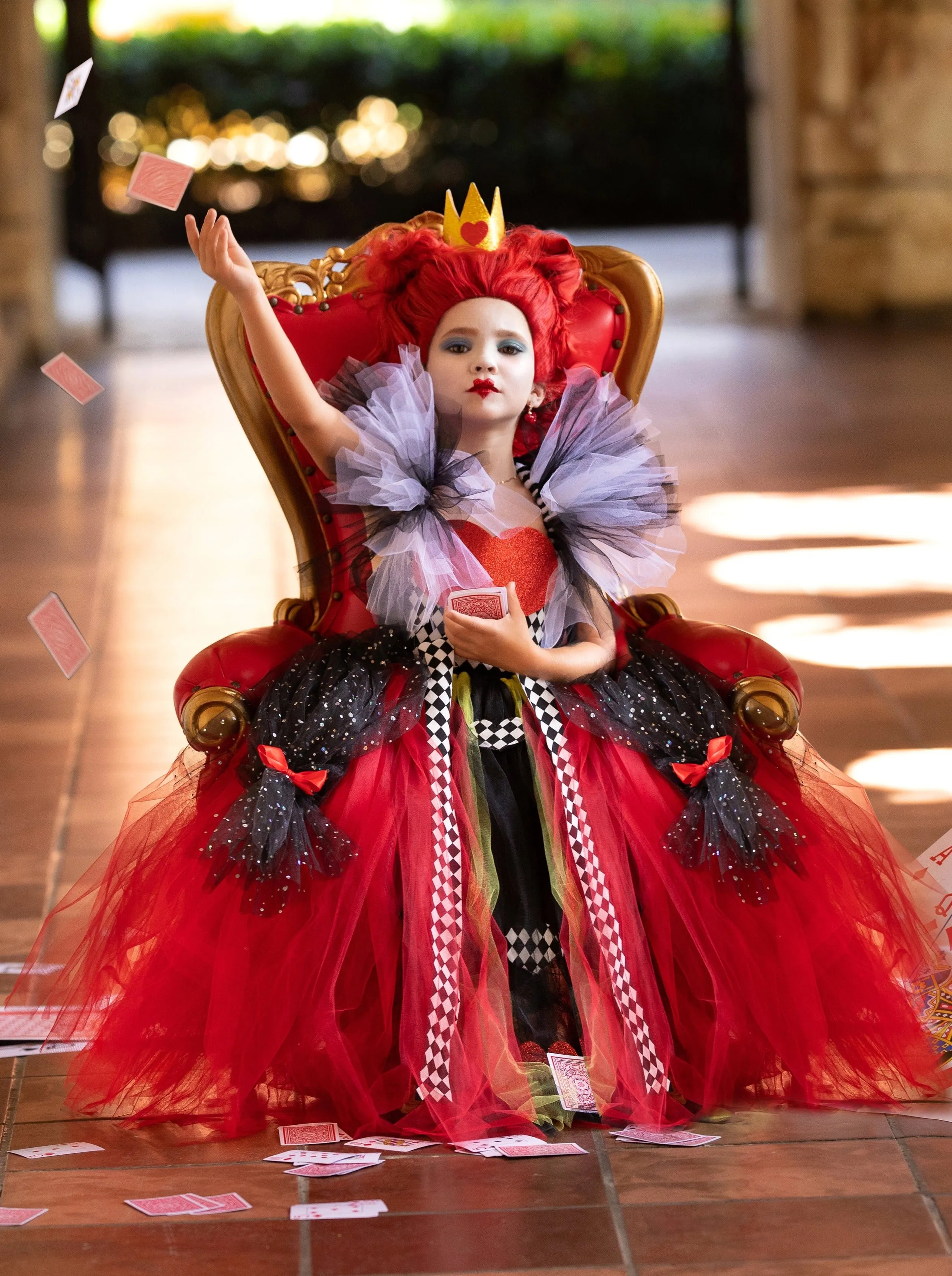 Girls Queen of Hearts Inspired Tutu Costume Dress