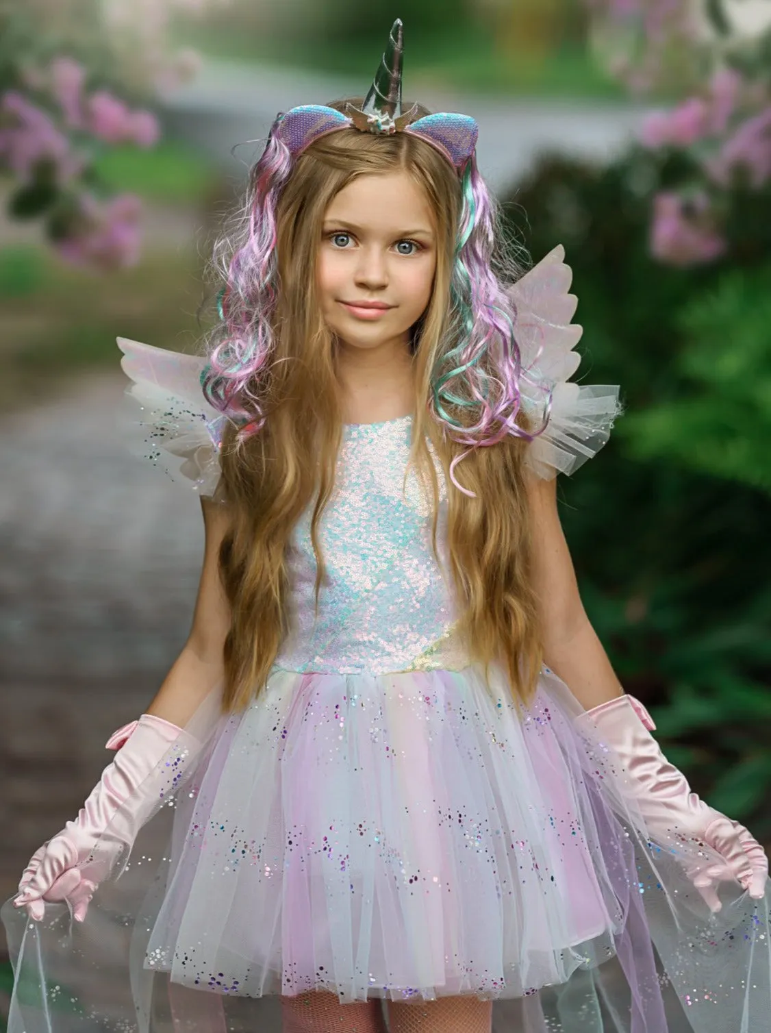 Girls Unicorn Queen Tutu Dress And Accessories Set