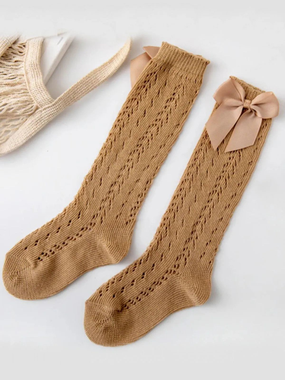 Hello, Sunshine! Eyelet Knit Knee-High Socks