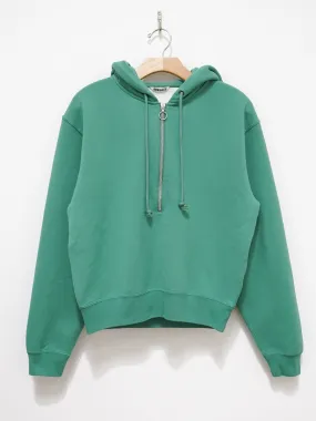 High Count Heavy Sweat Pullover Parka - Jade Green