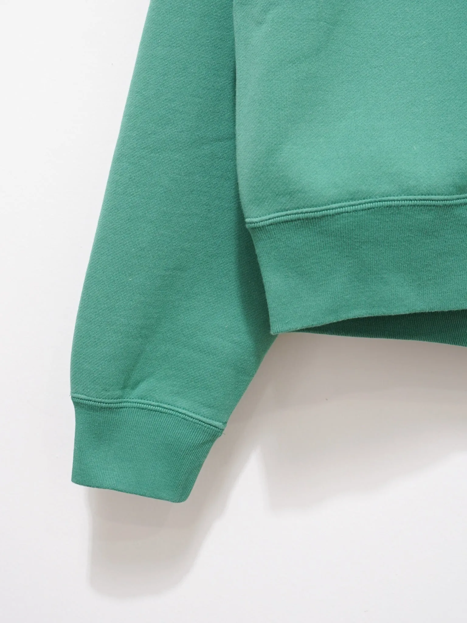 High Count Heavy Sweat Pullover Parka - Jade Green