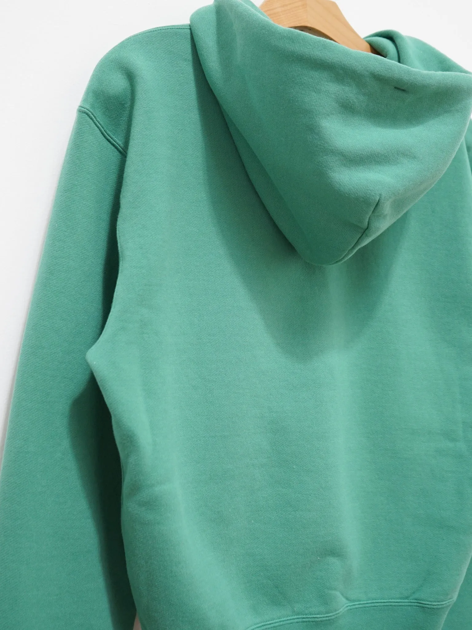 High Count Heavy Sweat Pullover Parka - Jade Green