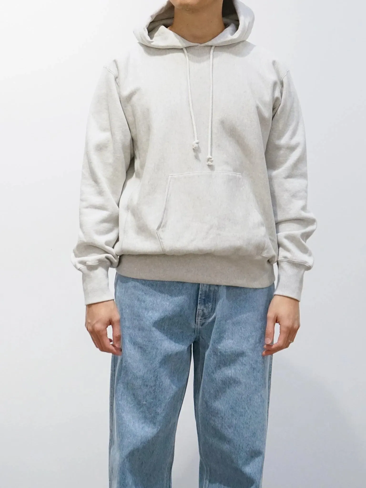 High Count Heavy Sweat Pullover Parka - Top Gray