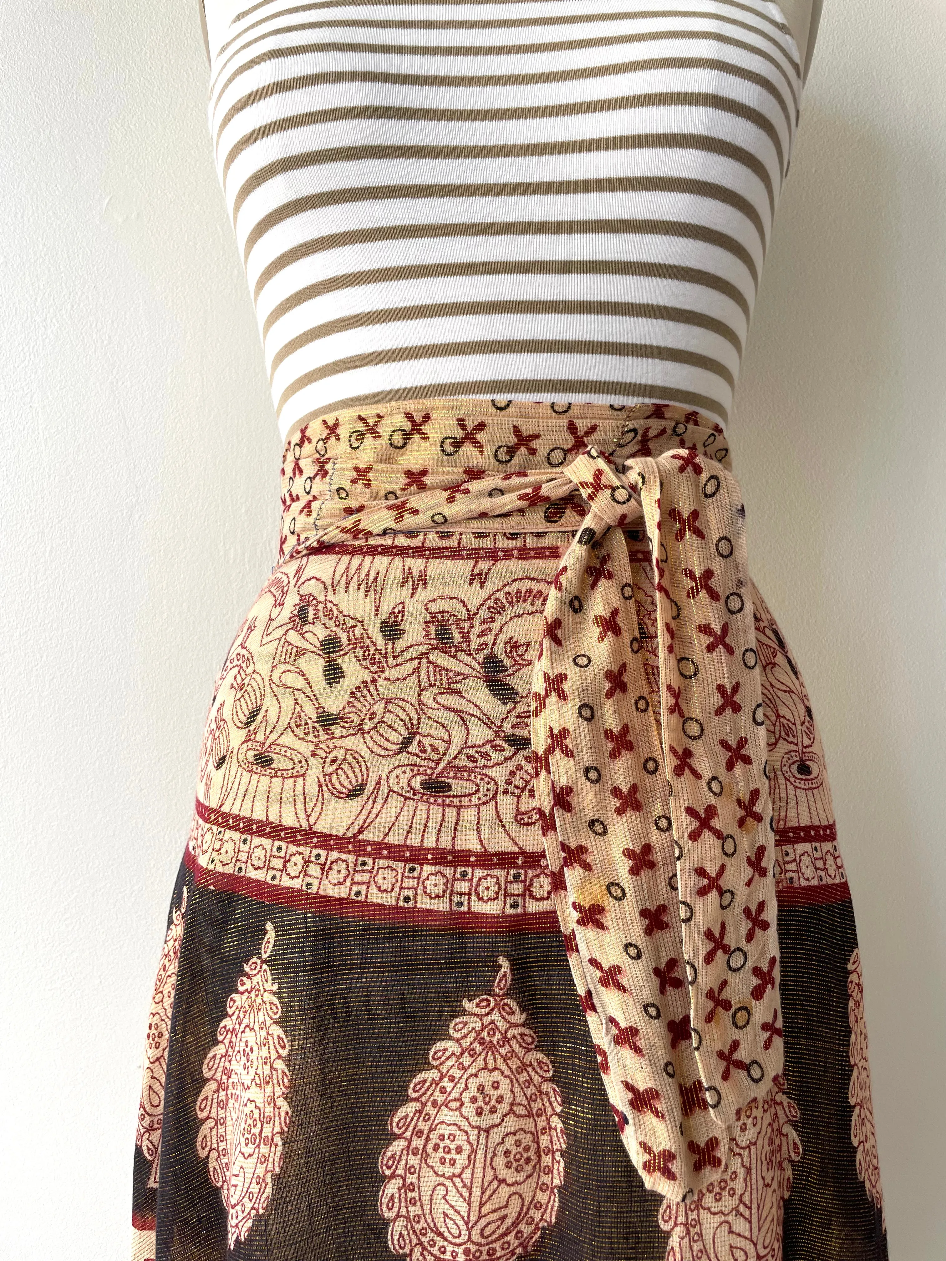 Indian Cotton Wrap Skirt