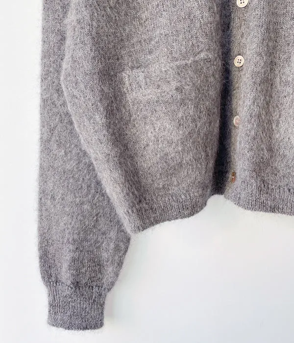 INTERIM/50'S KID MOHAIR CARDIGAN (H.GRAY)