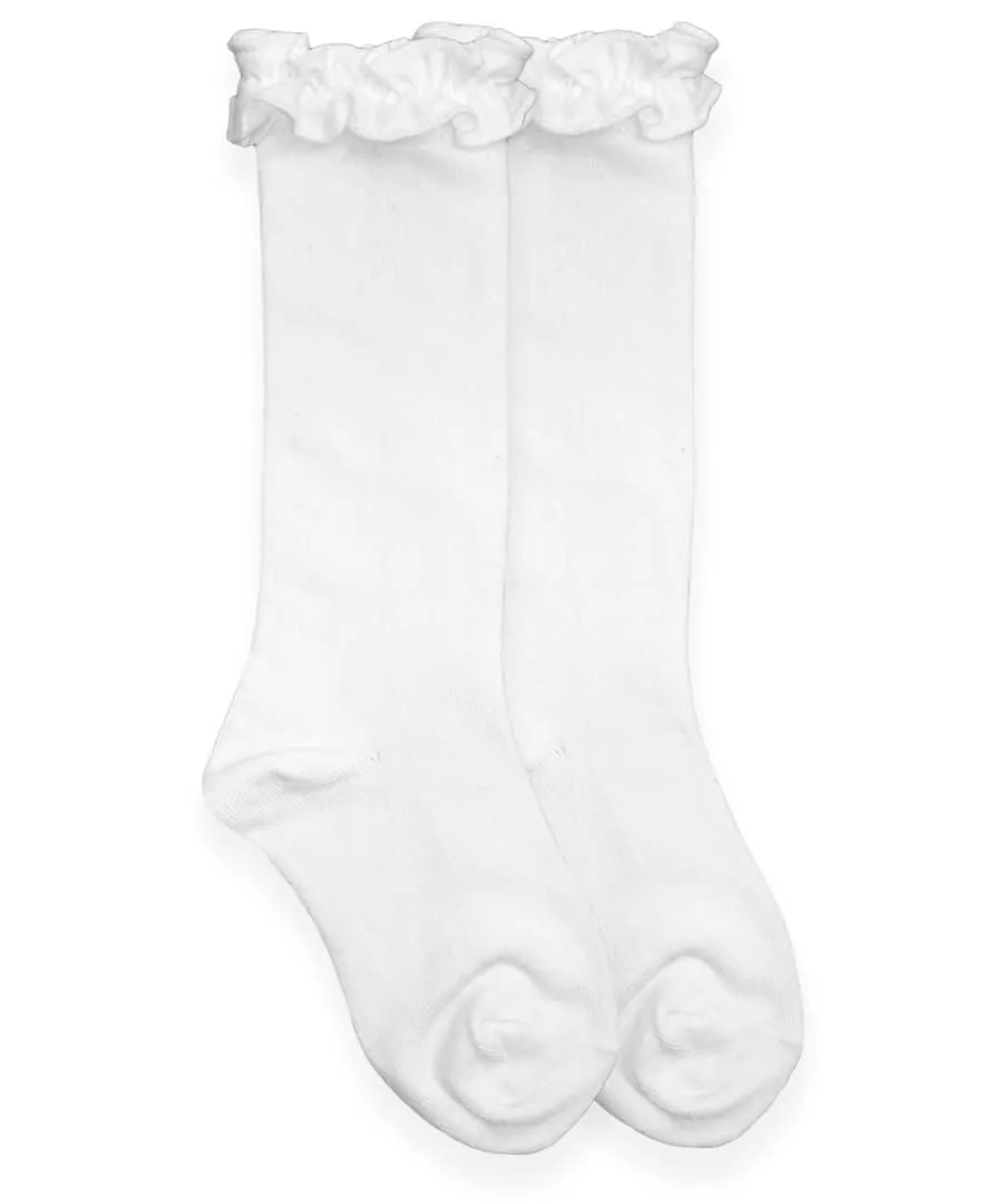 Jefferies Ruffle Knee High Socks 1658