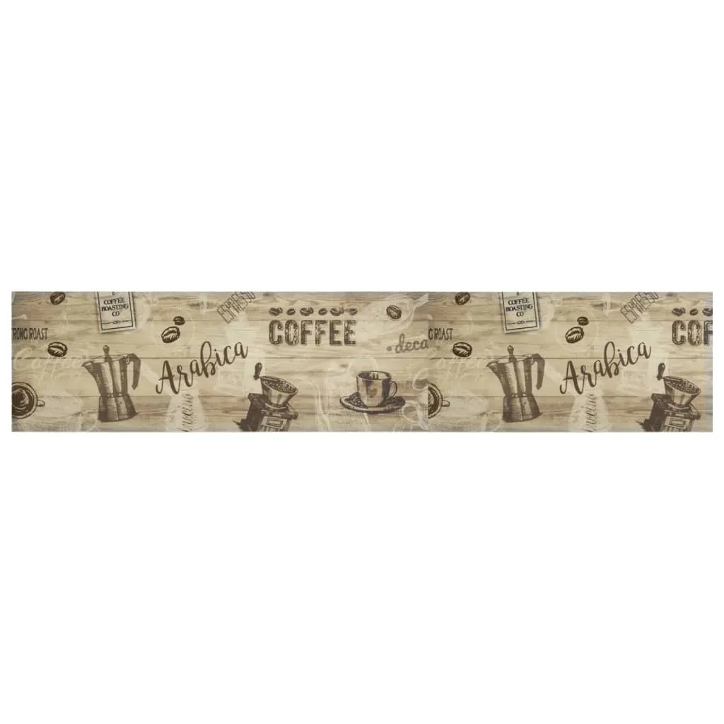 Kitchen Rug Washable Coffee Brown 60x300 cm Velvet