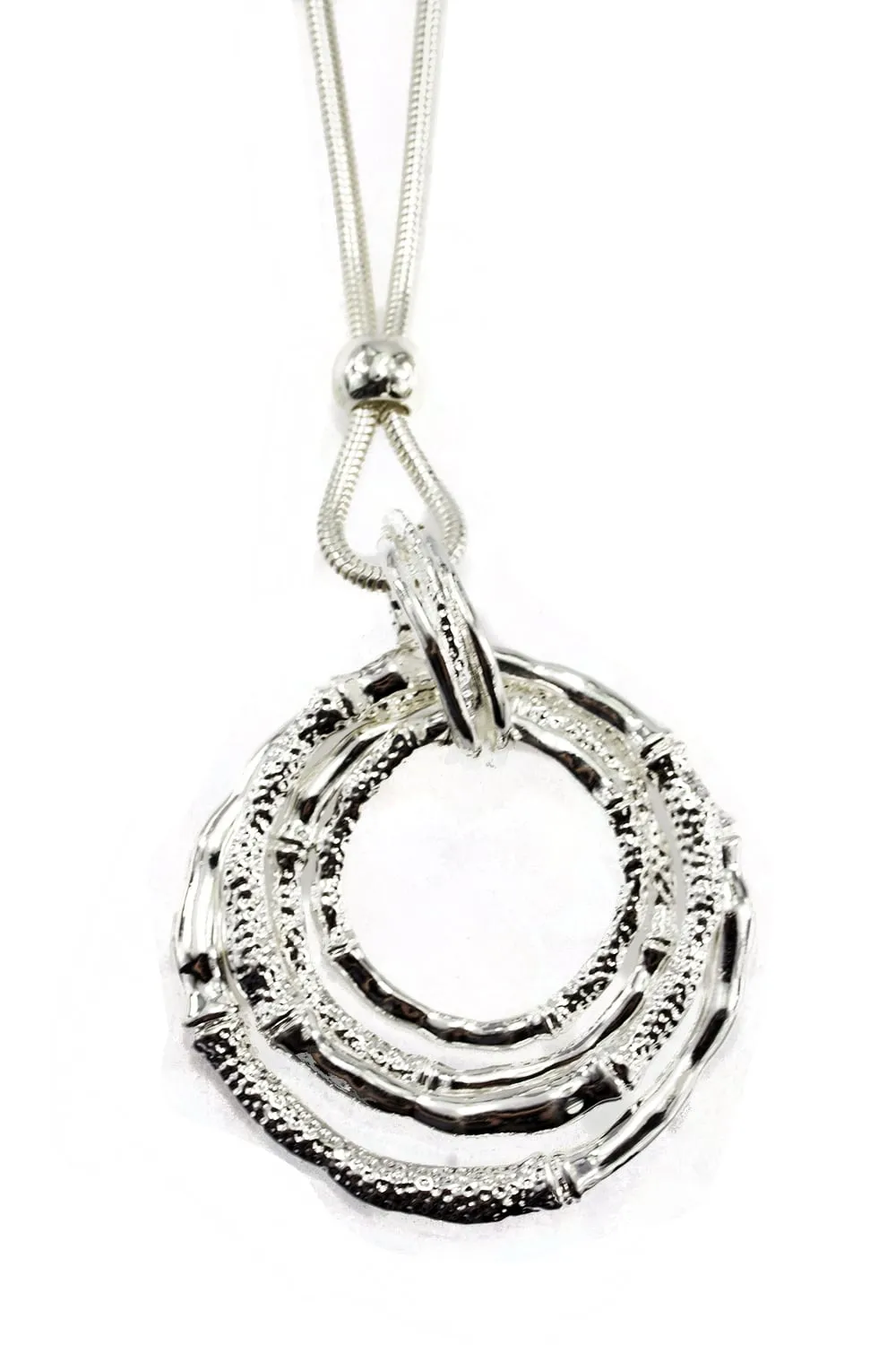 Lagenlook Large Layered Hoop Long Necklace