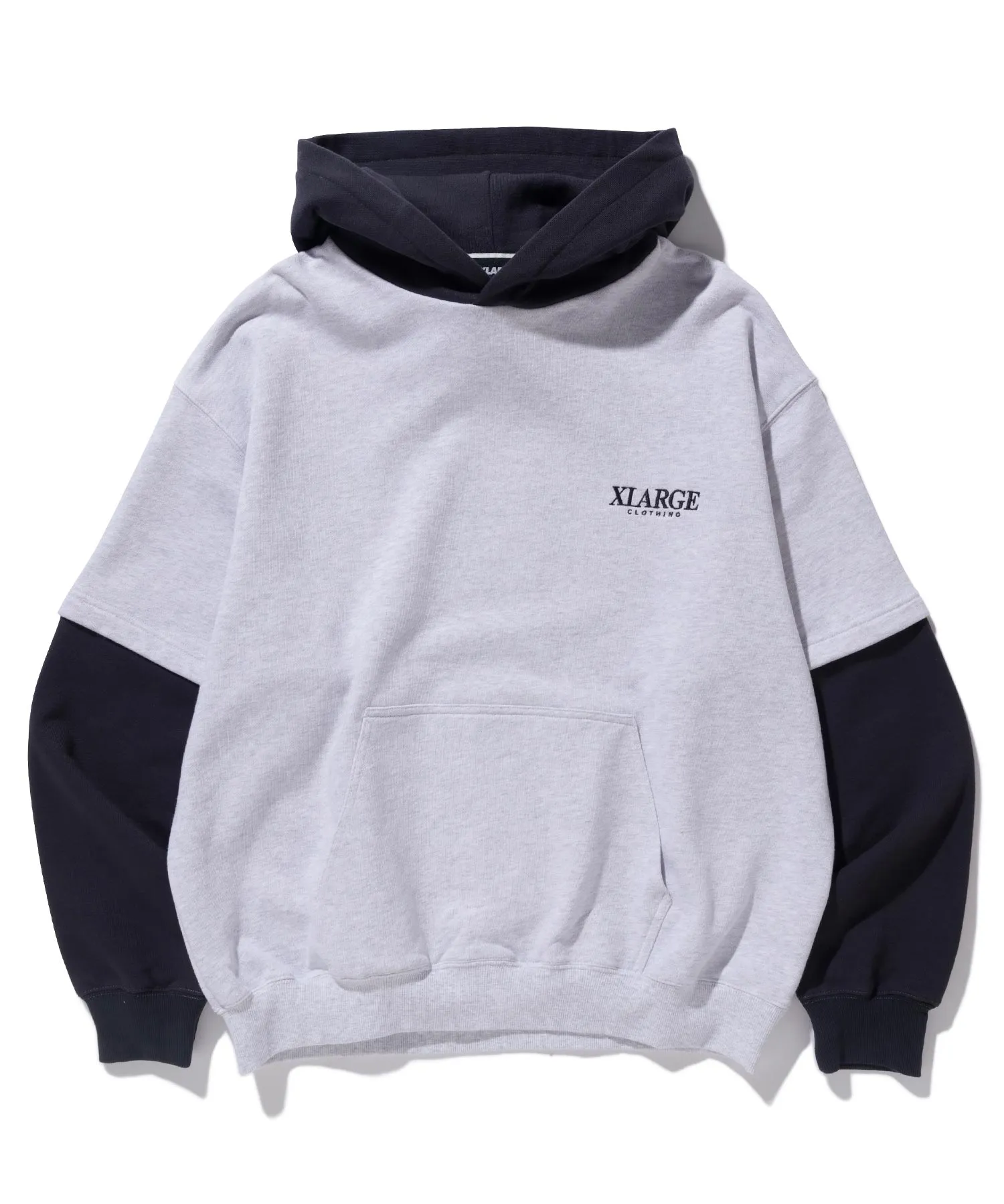 LAYERED HOODED SWEAT