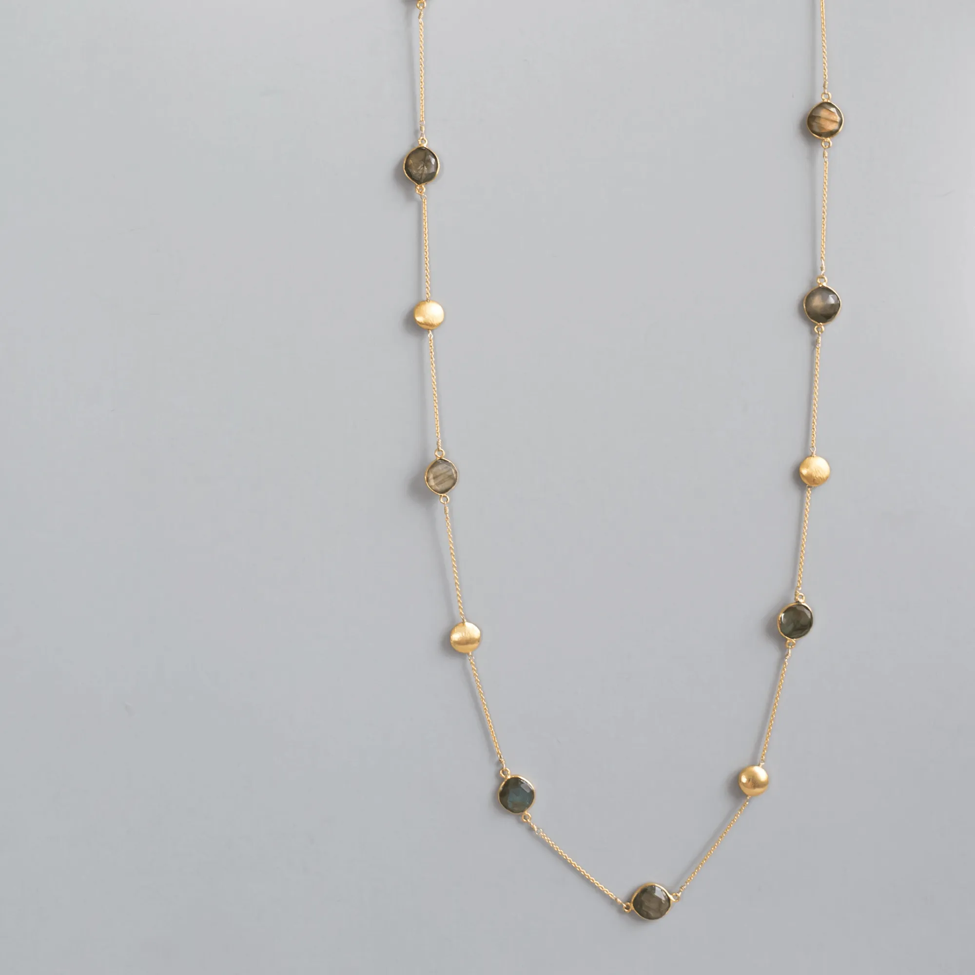 Long Labradorite Layering Chain