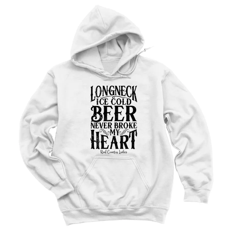 Longneck Ice Cold Beer Black Print Hoodies & Long Sleeves