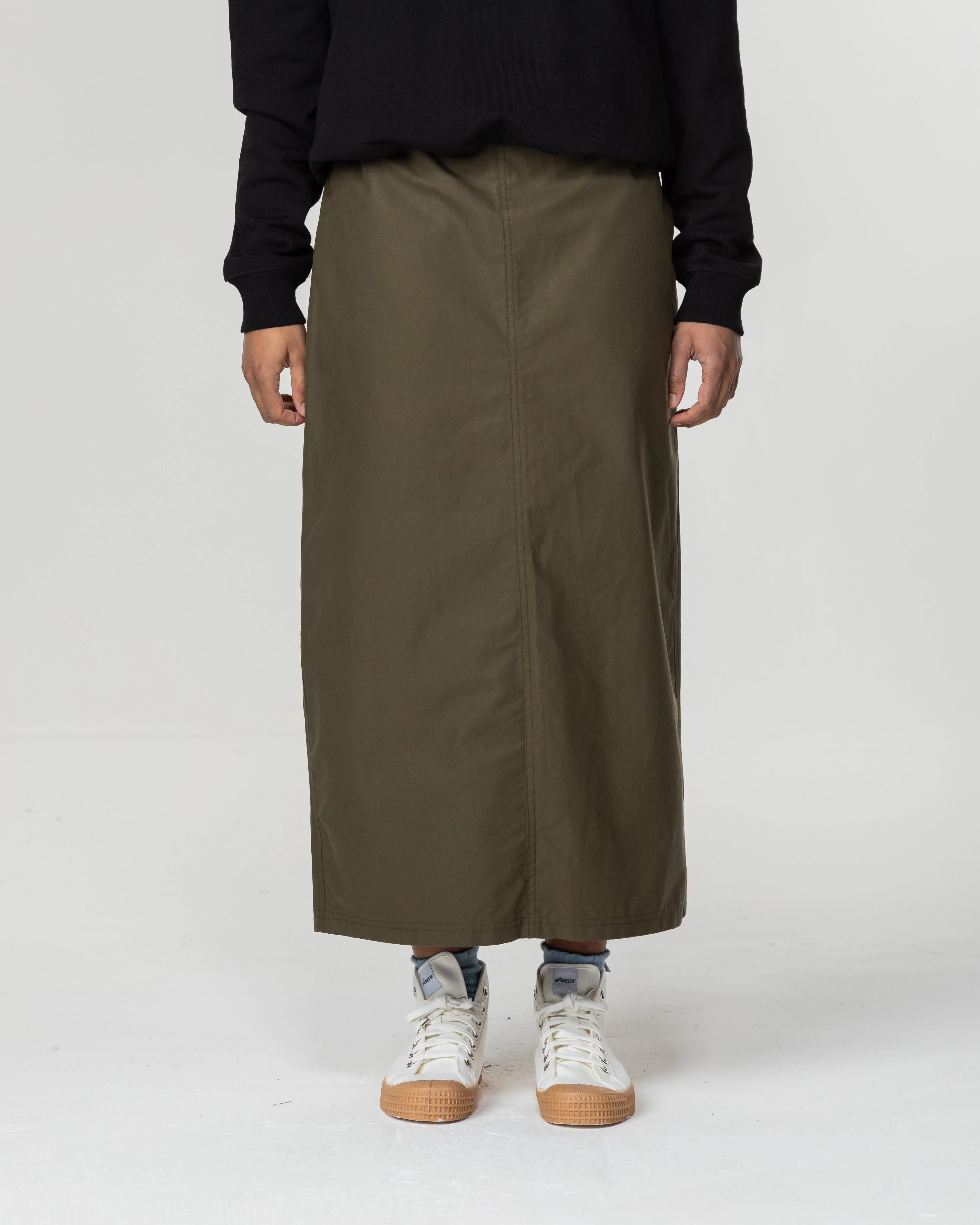 Lyra Long Skirt - Khaki Green