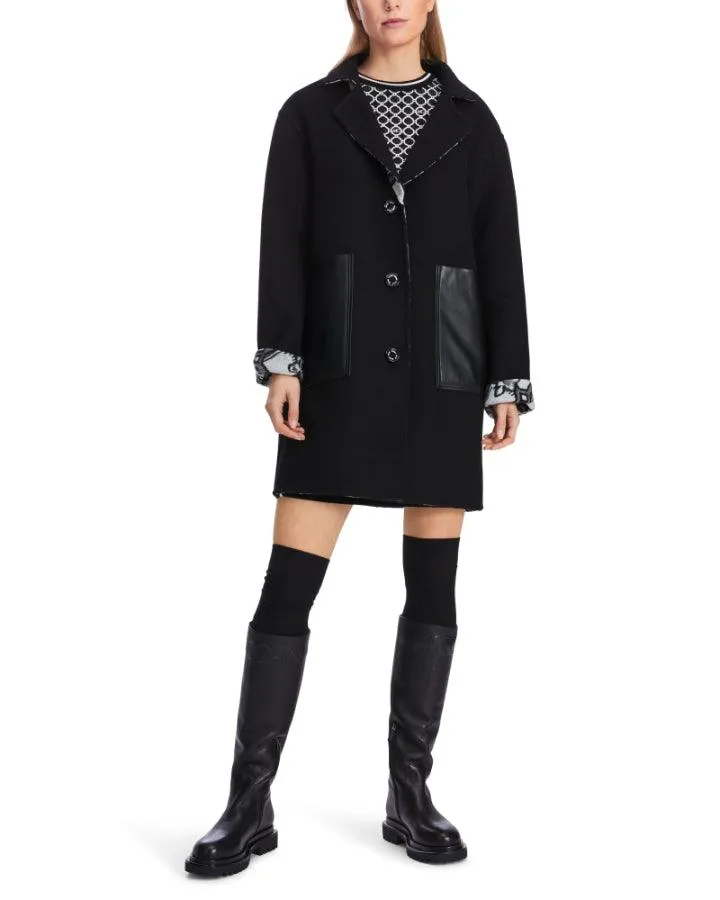 Marc Cain Reversible MC Print Cocoon Coat