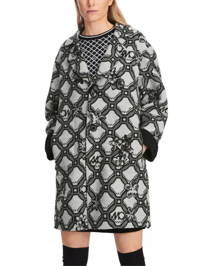 Marc Cain Reversible MC Print Cocoon Coat