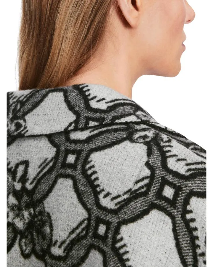 Marc Cain Reversible MC Print Cocoon Coat