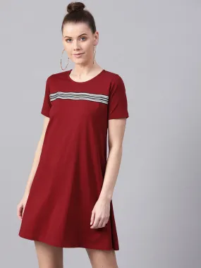 Maroon Tent Athleisure Dress