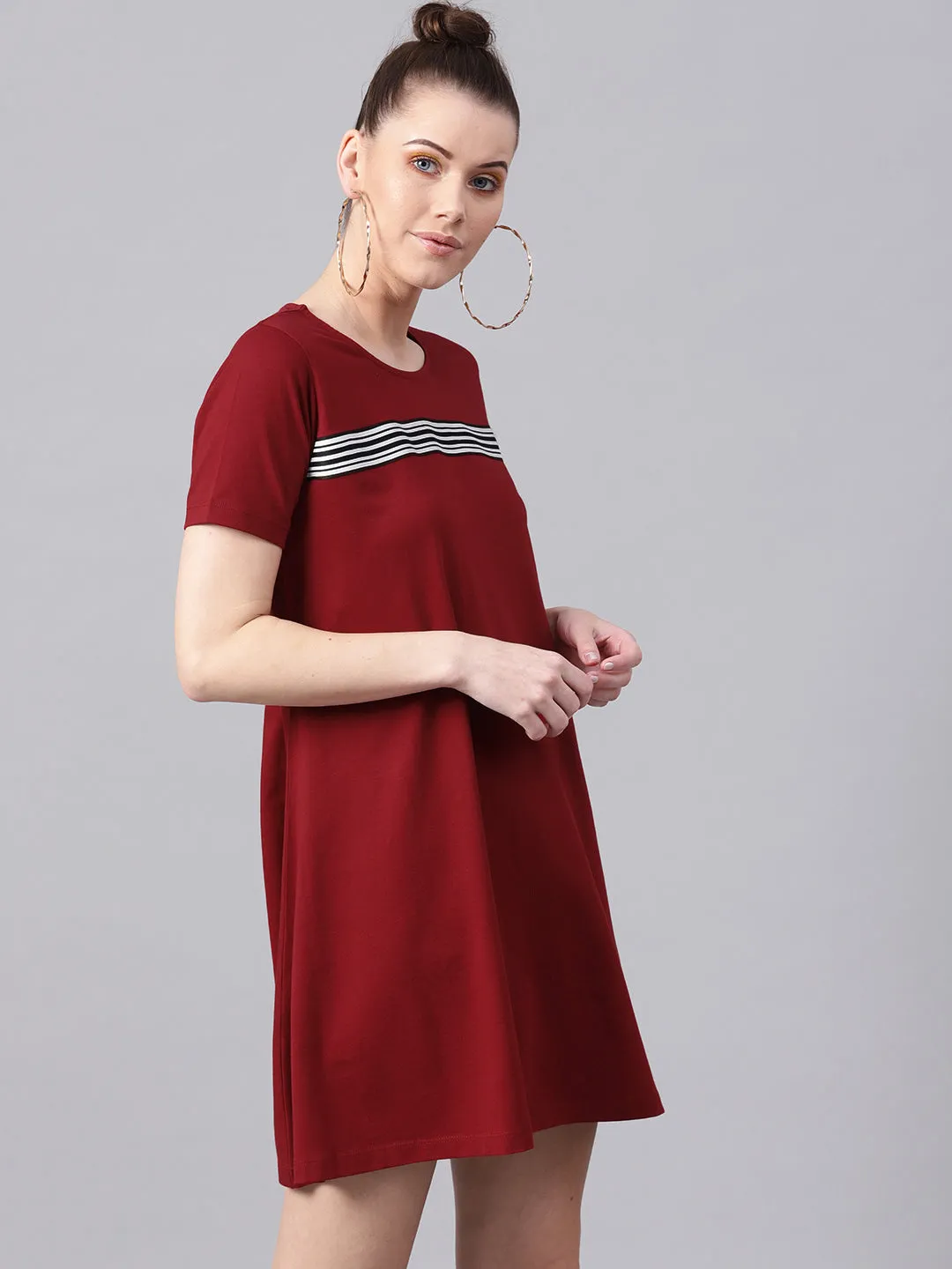 Maroon Tent Athleisure Dress