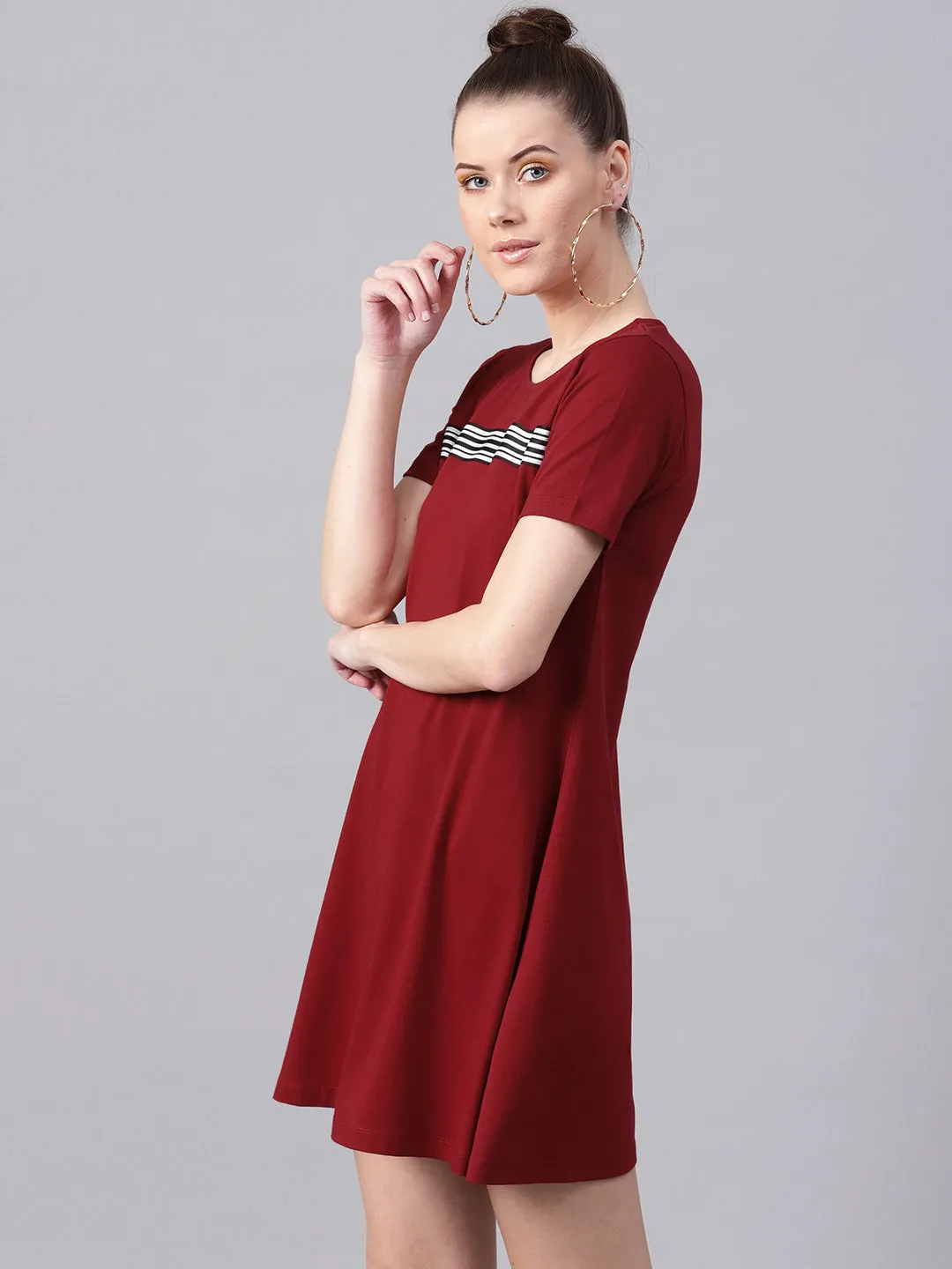 Maroon Tent Athleisure Dress