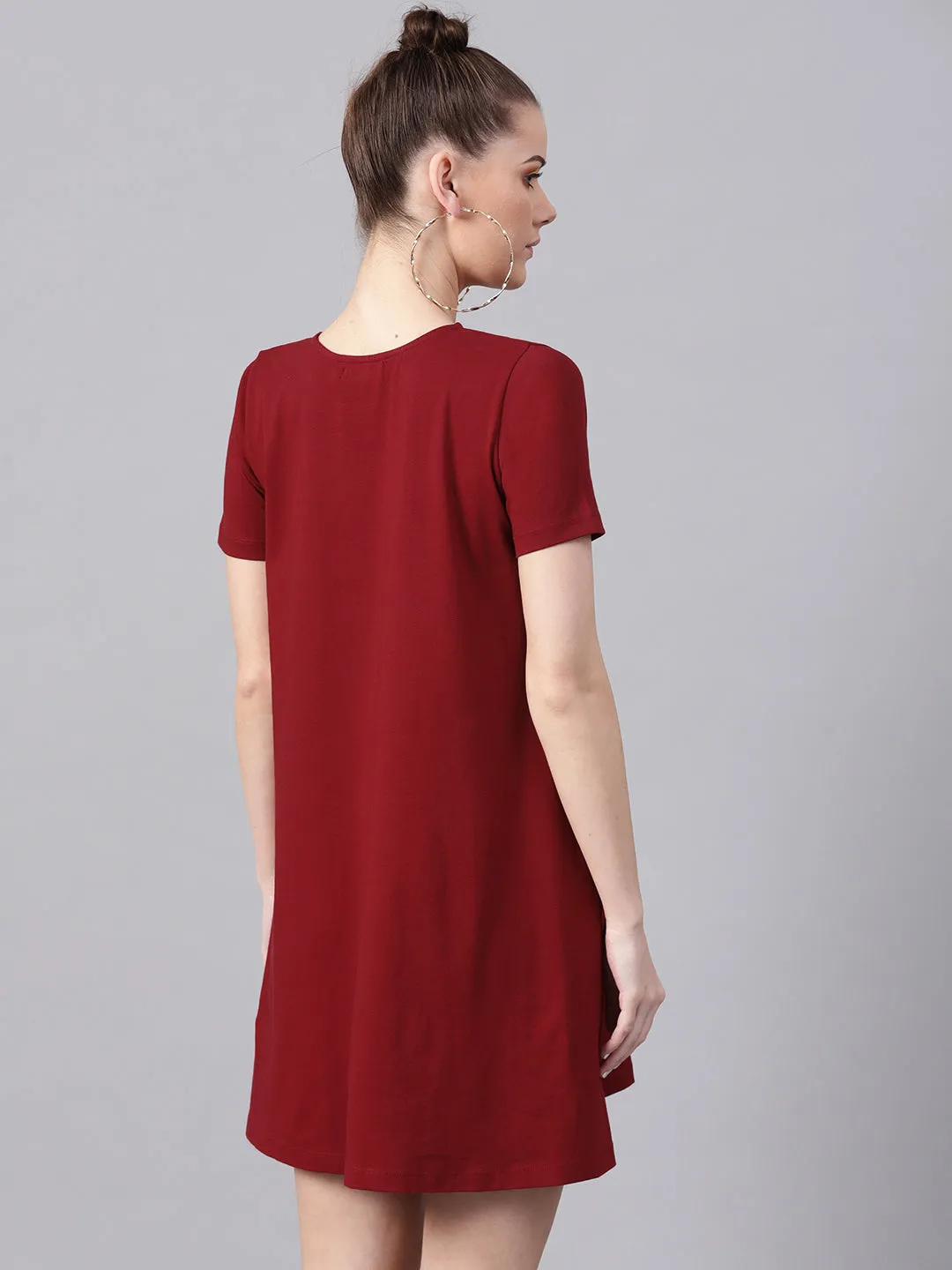 Maroon Tent Athleisure Dress