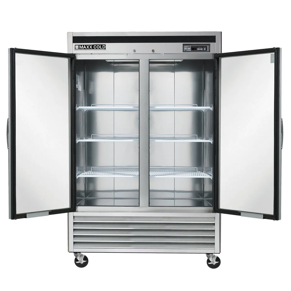 Maxx Cold Commercial Reach-In Freezer with Stainless Interior and Exterior (49 cu. ft.)