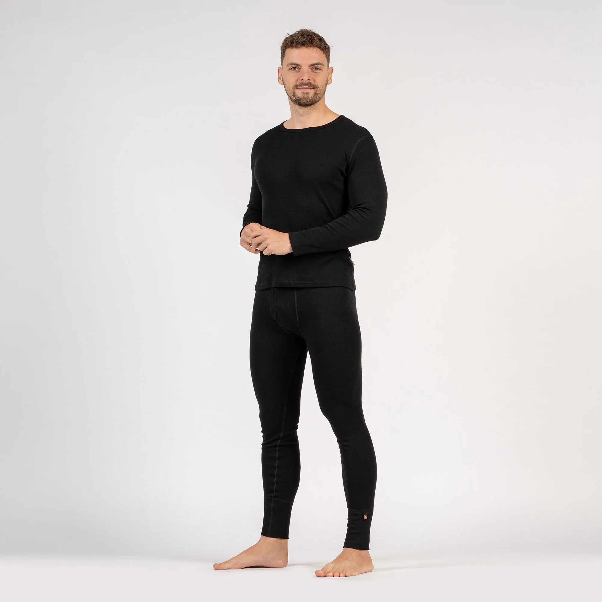 Men's 250 Long Sleeve & Bottom 2-Piece Black