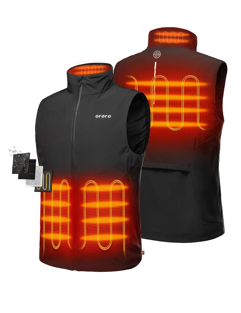 Men's Heated PrimaLoft® Golf Vest - Black