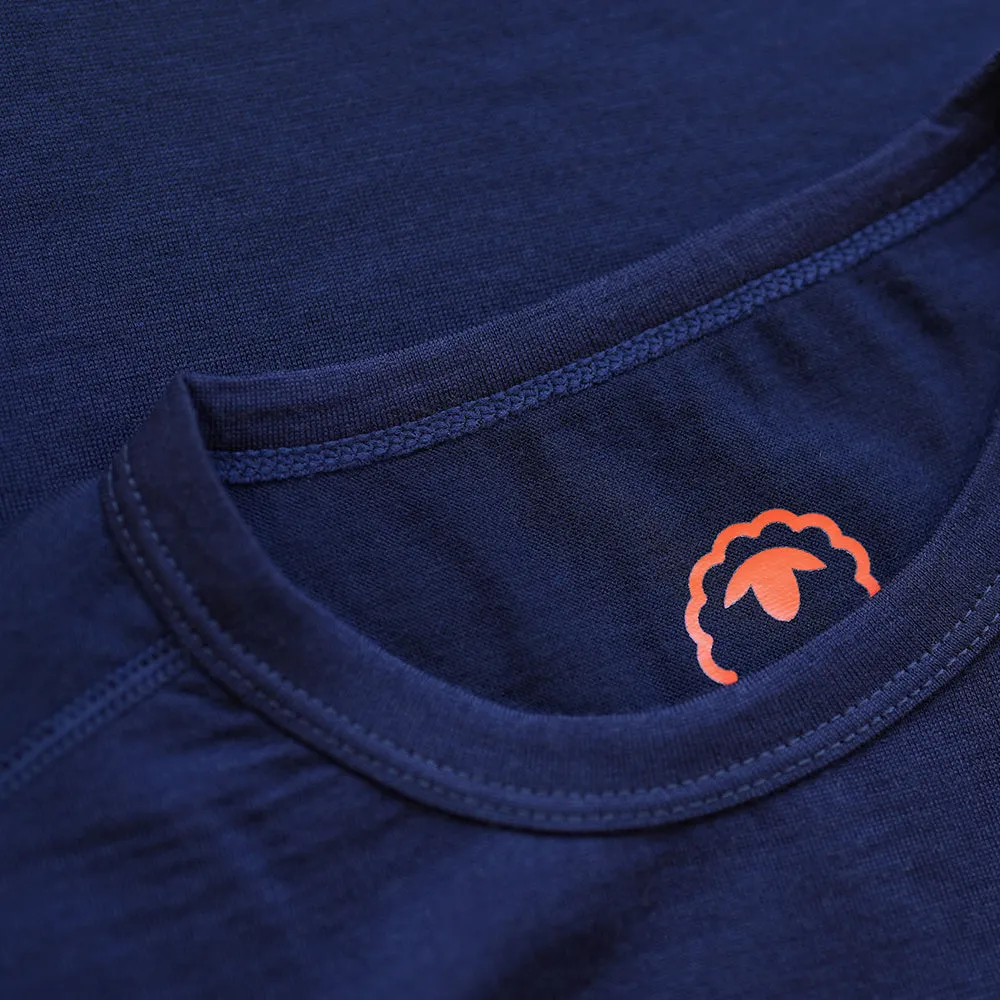 Mens Merino 180 Long Sleeve Crew (Navy)