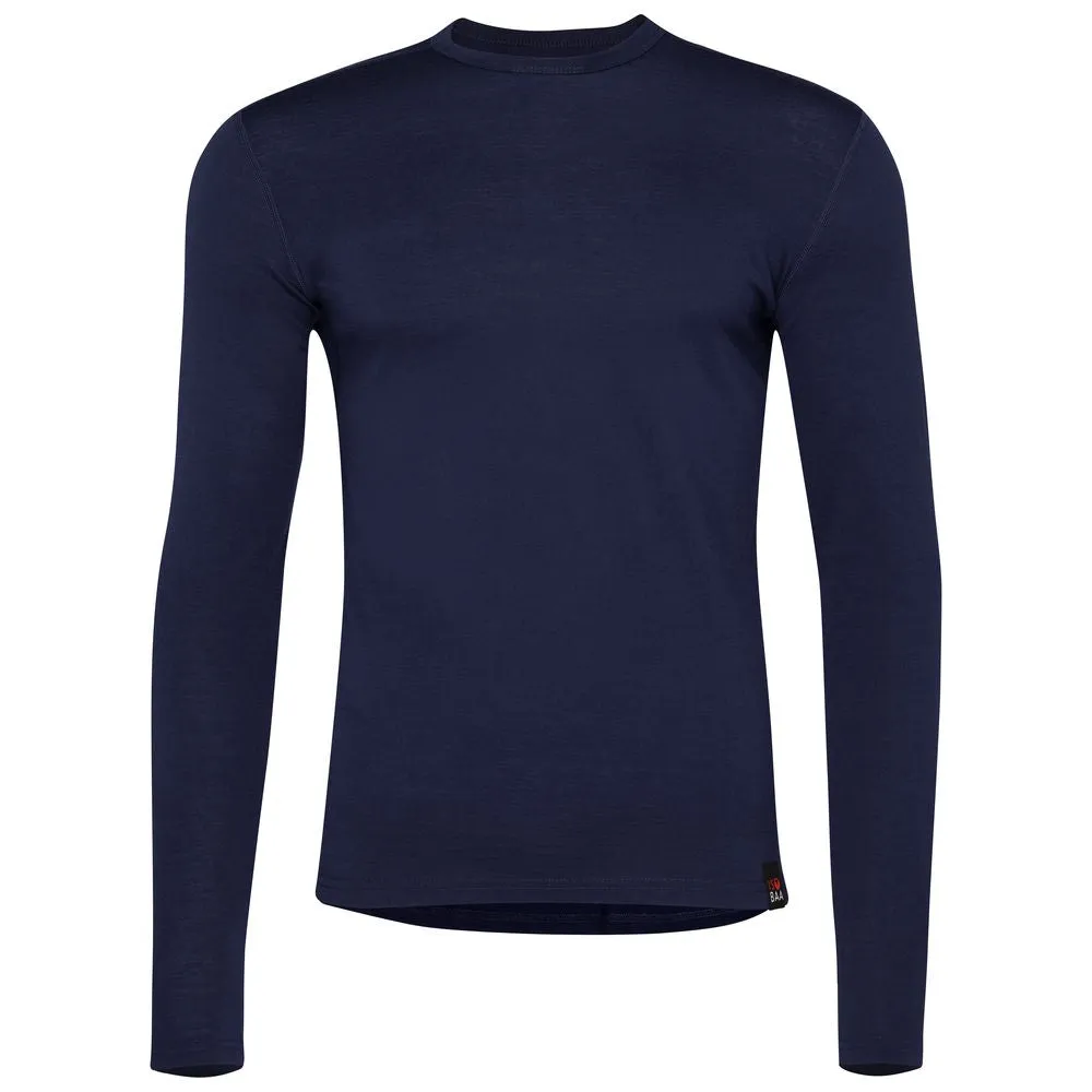 Mens Merino 180 Long Sleeve Crew (Navy)