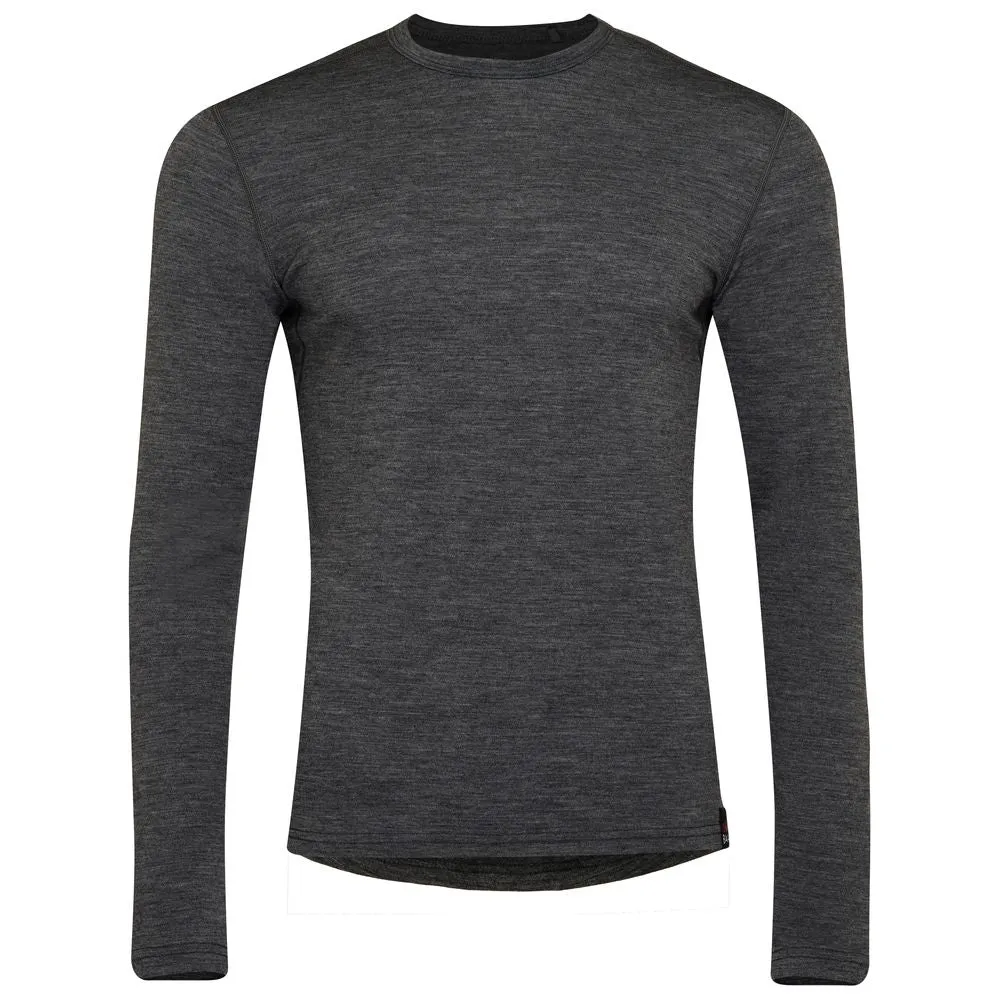 Mens Merino 180 Long Sleeve Crew (Smoke)