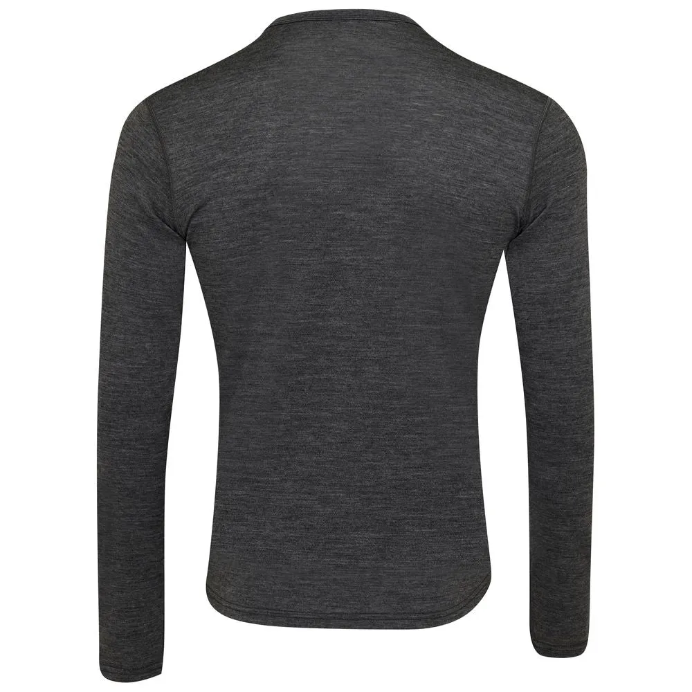 Mens Merino 180 Long Sleeve Crew (Smoke)