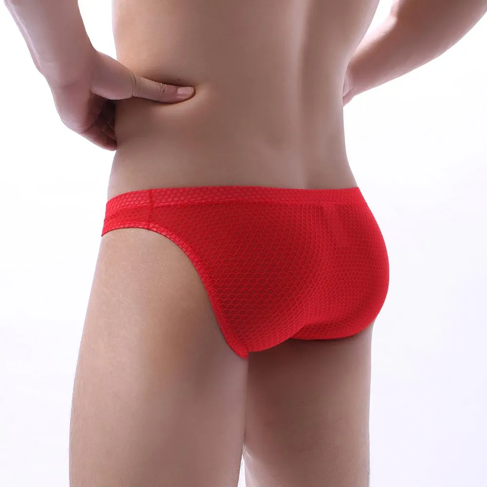 Mesh Briefs - Large (Red)