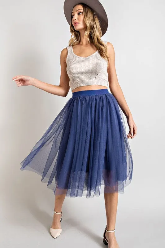 Midi Tulle Skirt