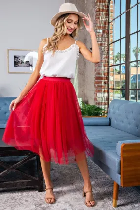 Midi Tulle Skirt