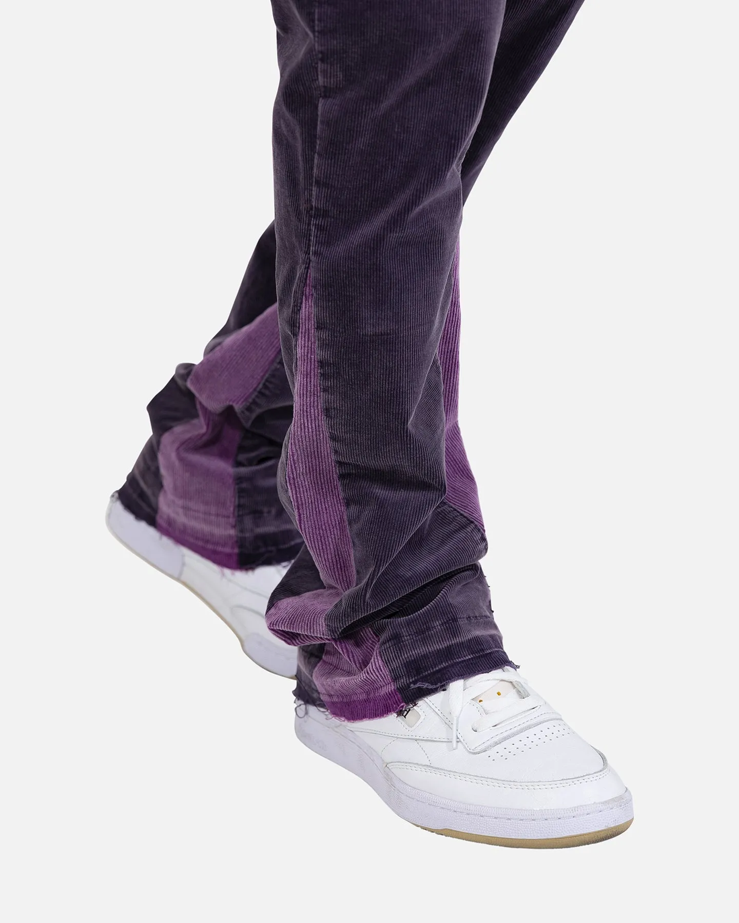 MNML B428 Corduroy Flare Denim Pants Purple