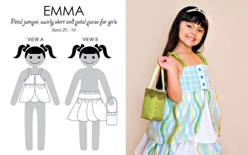 ModKid - Emma Petal Jumper, swirly skirt and petal purse