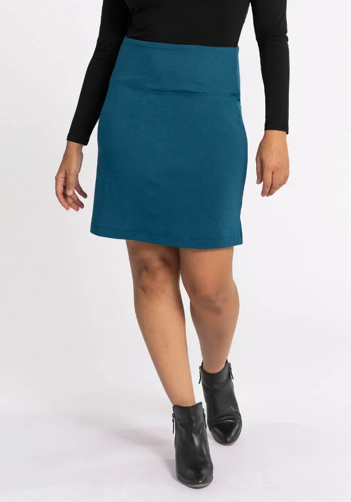 Monroe Knee Length Skirt - Real Teal